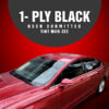 1 ply black wholesale window tint on small red car