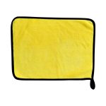 double sided microfiber towel yellow