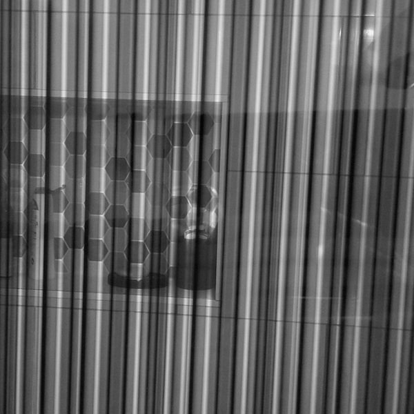 Geometric Stripe Black decorative window film