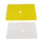6" yellow and white hard card