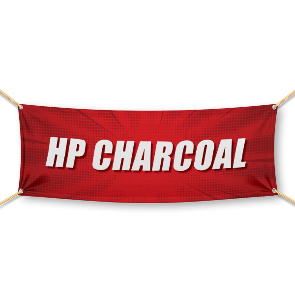 HP Charcoal 1.5' x 3' Starburst Banner