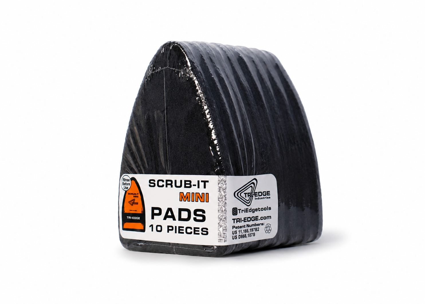 Scrub-It Mini Replacement Pads Black 10-Pack (Ti-1172)